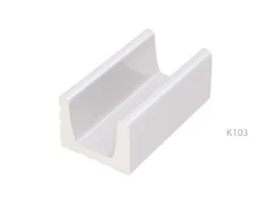 Фарфоровый переливной лоток Serapool K103 15×25 см для внутреннего перелива бассейна